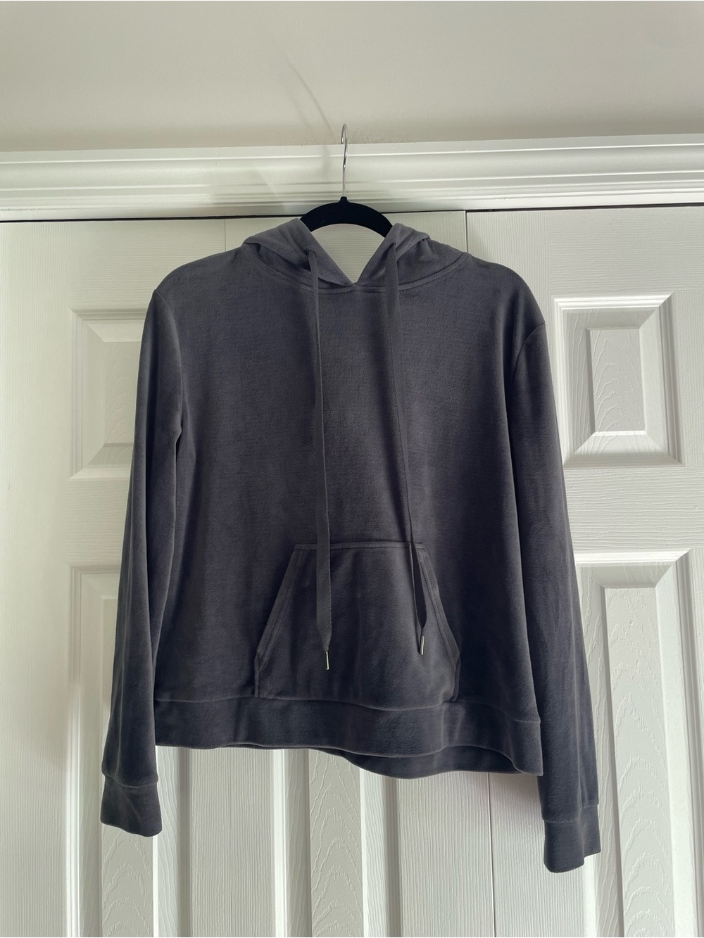 Lou & Grey Gray Velvet Hoodie